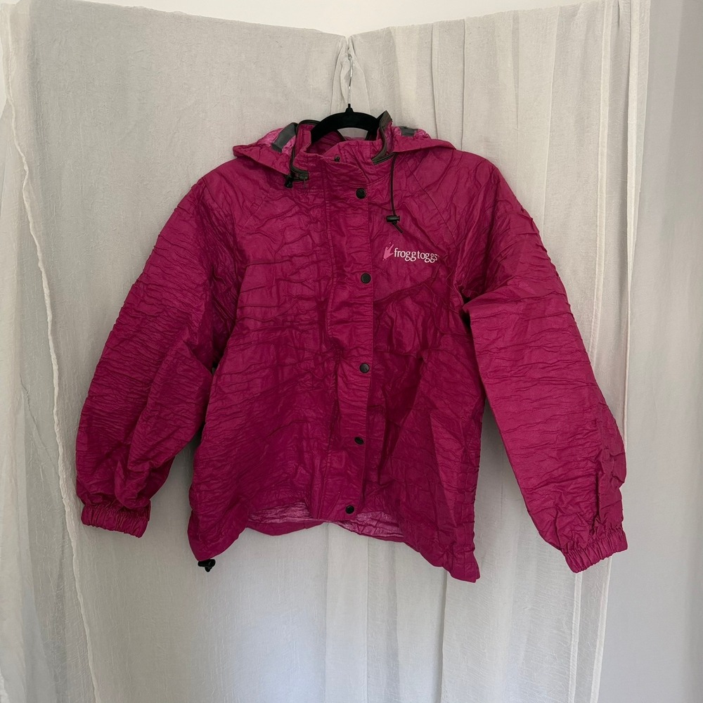 Frogg Toggs Rain Jacket Women XL Pink Packable Waterproof Hiking Camping AP13580
